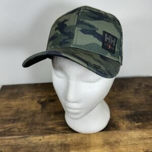 HH Workwear Hat Cap Snap Back Mens One Size Green Camo Mesh Trucker Hunting Work